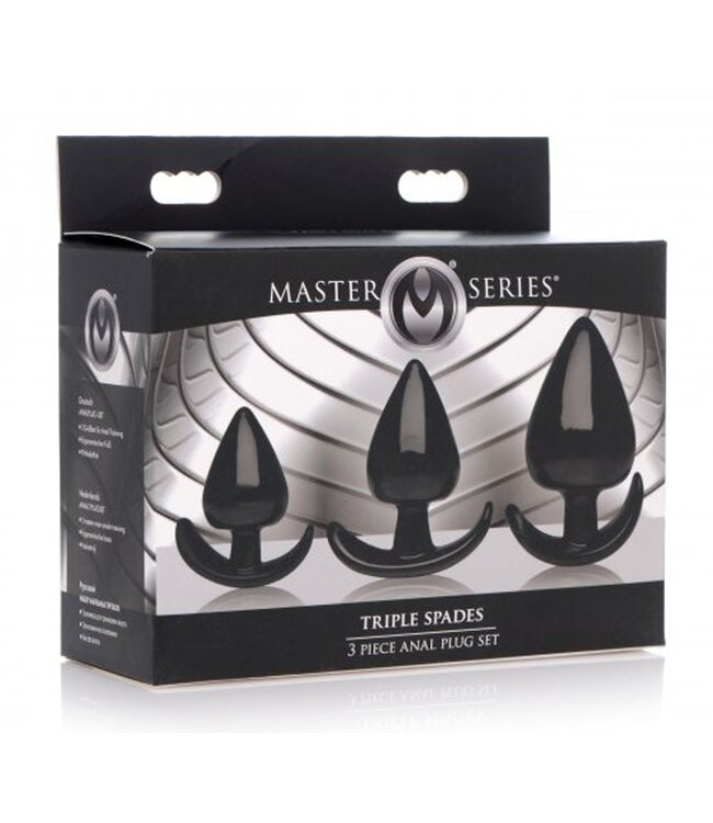 XR Brands Triple Spades Driedelige Buttplug Set