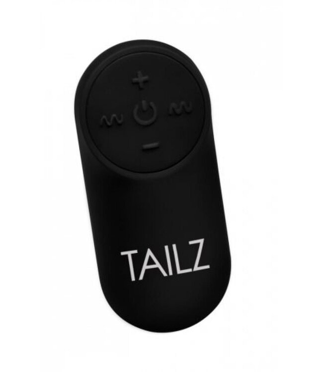 XR Brands Vibrerende Anaal Plug Met Vossenstaart - Wit