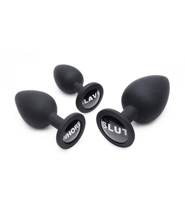 XR Brands Dirty Words Buttplug Set