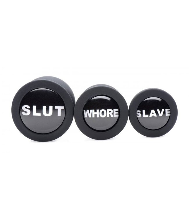 XR Brands Dirty Words Buttplug Set