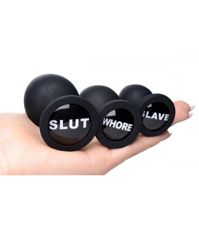 XR Brands Dirty Words Buttplug Set