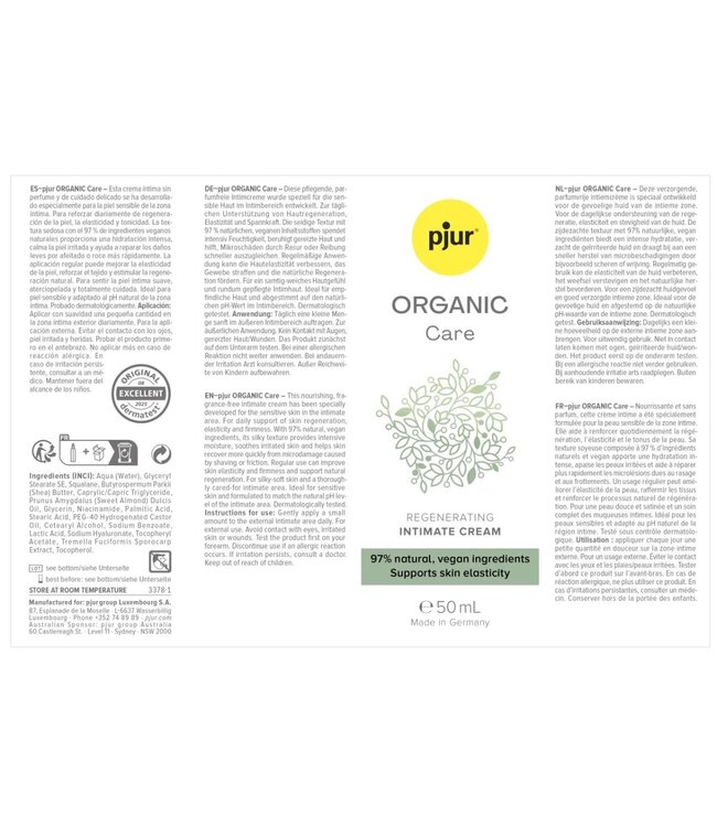 Pjur Pjur - ORGANIC Care Intieme Creme - 50ml