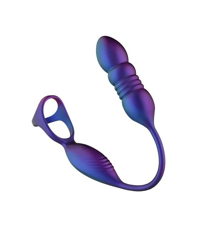 Hueman Hueman - Deep Impact Cock- & Ballring - Met Stotende Prostaatstimulator