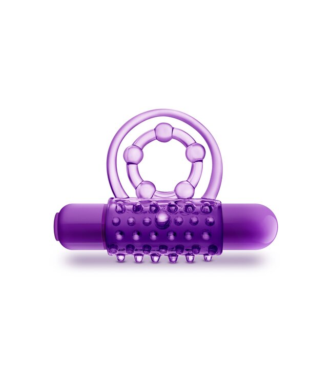 Blush Blush - Play With Me The Player Vibrerende Dubbele Cockring met Ball Strap