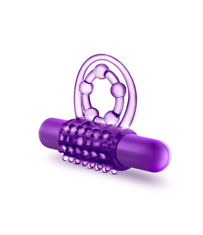 Blush Blush - Play With Me The Player Vibrerende Dubbele Cockring met Ball Strap