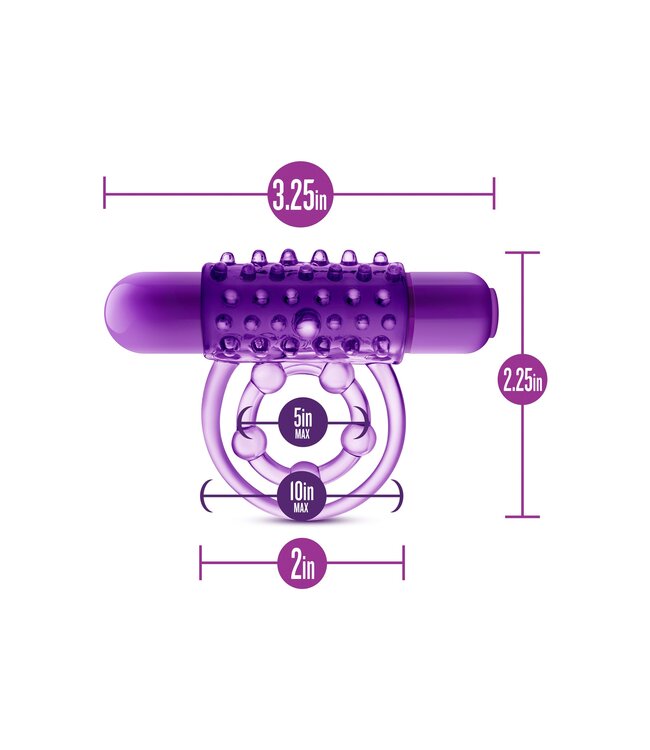 Blush Blush - Play With Me The Player Vibrerende Dubbele Cockring met Ball Strap