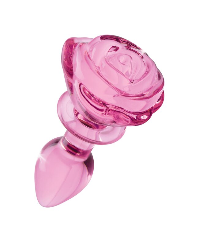 XR Brands BOOTY SPARKS - Rose Glass Anaalplug Small - Roze