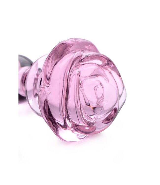 XR Brands BOOTY SPARKS - Rose Glass Anaalplug Small - Roze