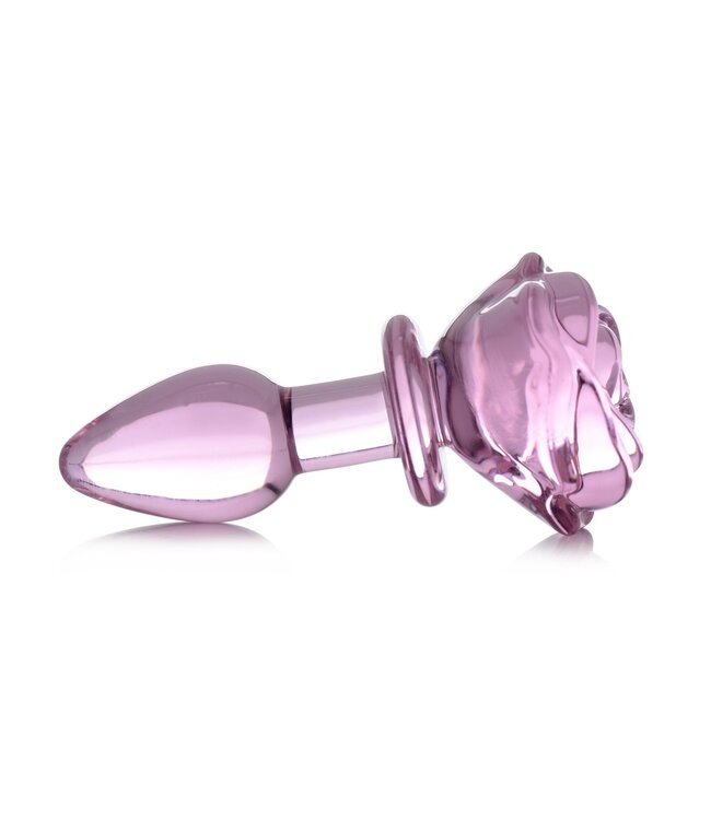 XR Brands BOOTY SPARKS - Rose Glass Anaalplug Small - Roze