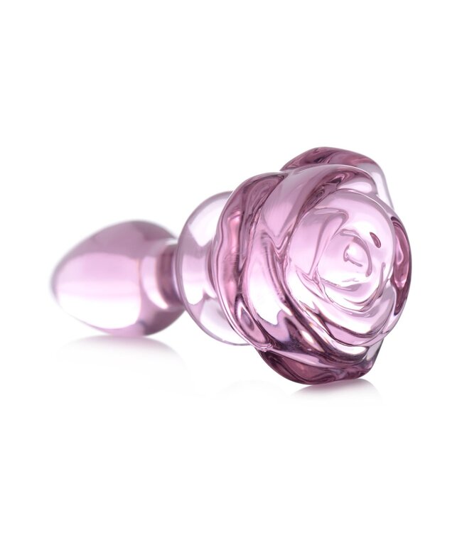 XR Brands BOOTY SPARKS - Rose Glass Anaalplug Small - Roze