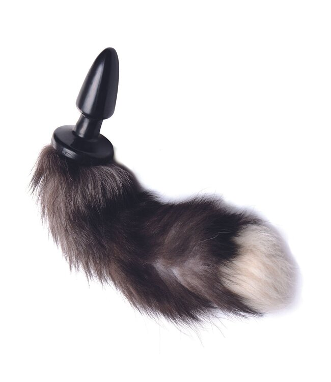 XR Brands TAILZ - Fox Tail Anaalplug - Zwart/Wi