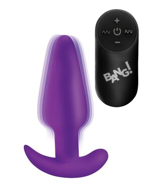 XR Brands BANG! - Vibrerende Anaalplug met Afstandsbediening - Paars