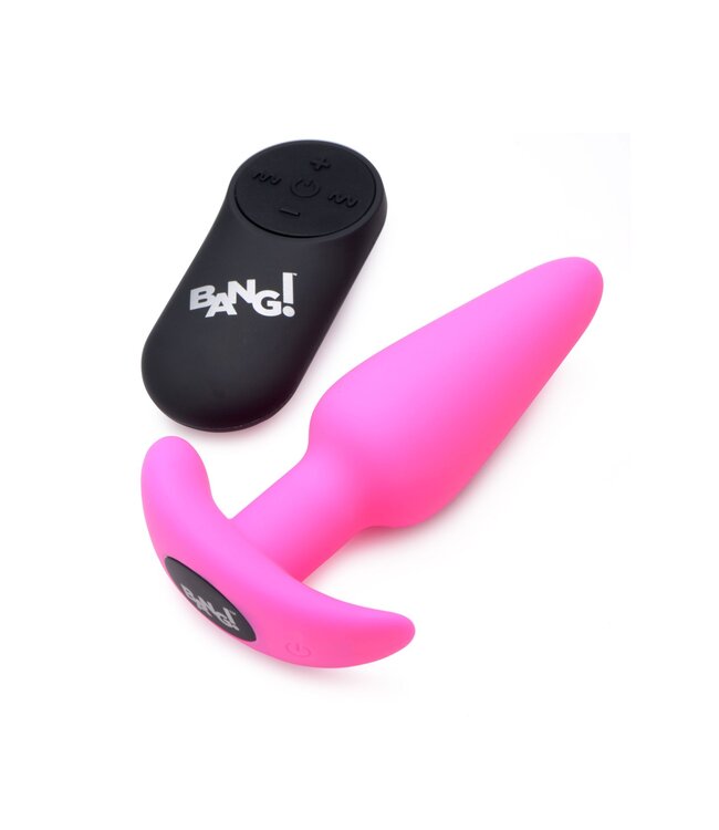 XR Brands BANG! - Vibrerende Anaalplug met Afstandsbediening - Roze