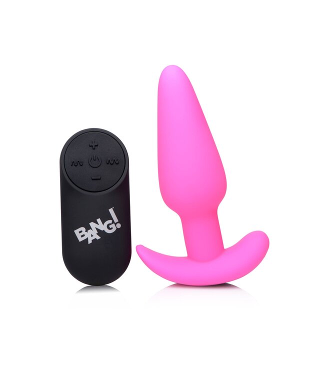 XR Brands BANG! - Vibrerende Anaalplug met Afstandsbediening - Roze