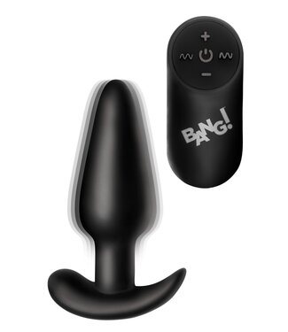 XR Brands BANG! -  Vibrerende Anaalplug met Afstandsbediening -Zwart