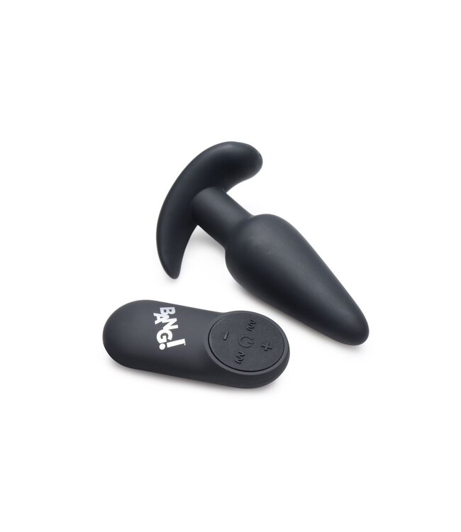 XR Brands BANG! -  Vibrerende Anaalplug met Afstandsbediening -Zwart