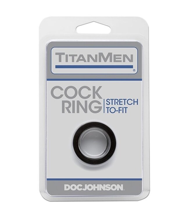 Doc Johnson Doc Johnson - TitanMen Cock Ring - Zwart