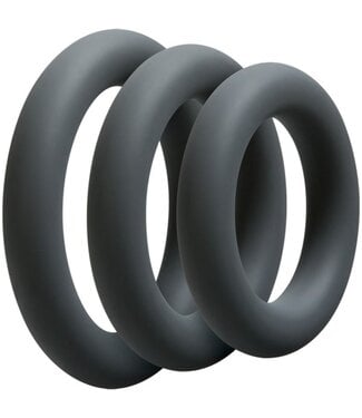 Doc Johnson Doc Johnson - OptiMALE 3 C-Ring Set Dik - Grijs