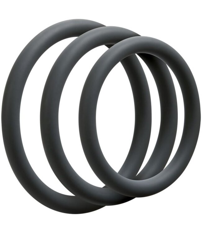 Doc Johnson Doc Johnson - OptiMALE 3 C-Ring Set Dun - Grijs