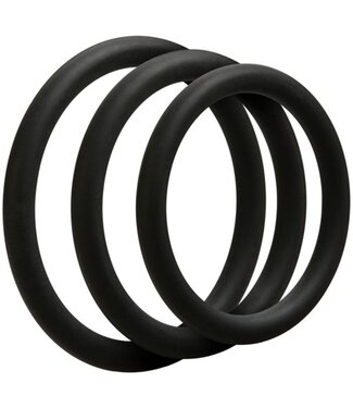 Doc Johnson Doc Johnson - OptiMALE 3 C-Ring Set Dun - Zwart