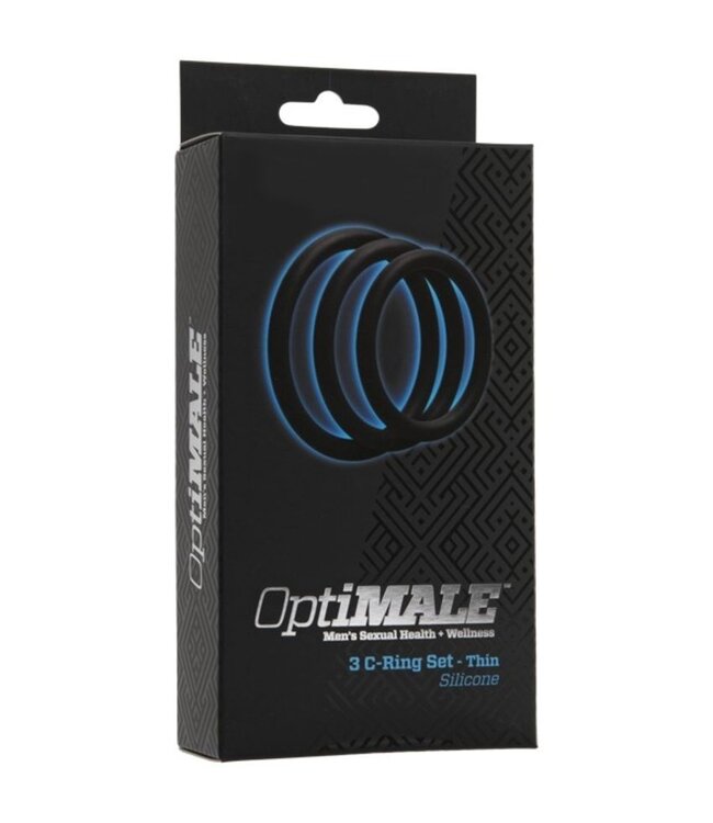 Doc Johnson Doc Johnson - OptiMALE 3 C-Ring Set Dun - Zwart