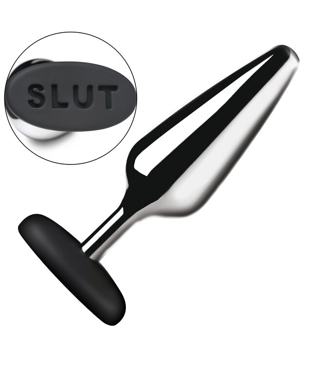 XR Brands XR Brands - Butt Slut Metalen & Siliconen Butt Plug - Zilver