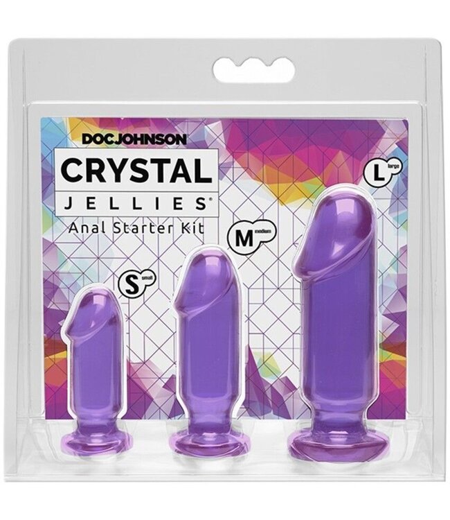 Doc Johnson Doc Johnson - Crystal Jellies Anal Starter Kit - Paars