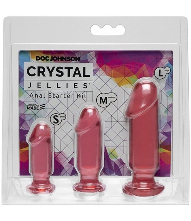 Doc Johnson Doc Johnson - Crystal Jellies Anal Starter Kit - Roze