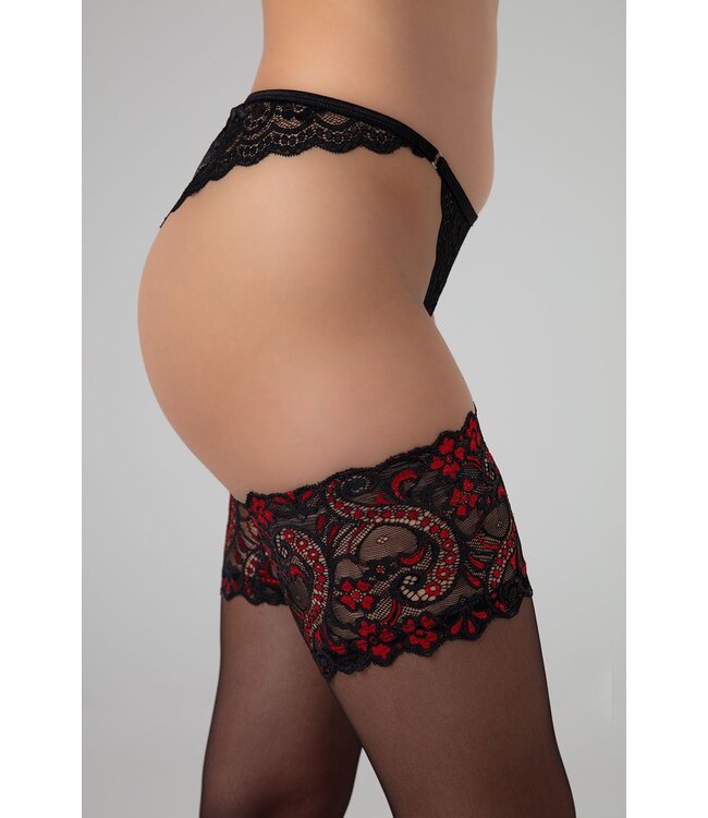 Christine Exclusieve Stay ups - Love me more - zwart