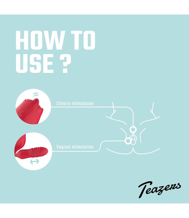 Teazers Teazers – Roos Stotende Dildo Vibrator – Rood