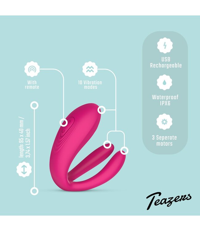 Teazers Teazers Koppel vibrator met Afstandsbediening