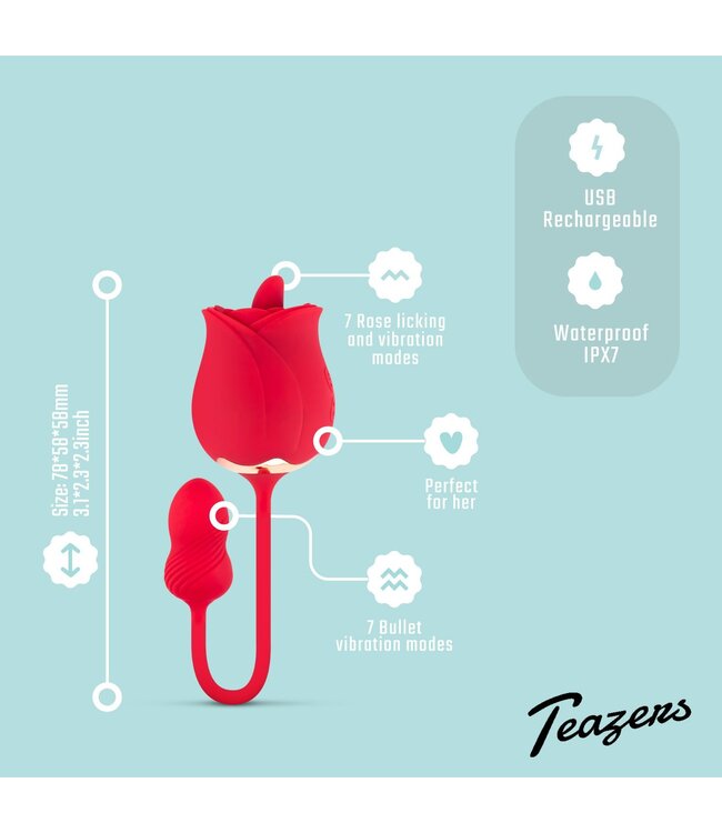 Teazers Teazers Rose Vibrator and Clitoris Stimulator