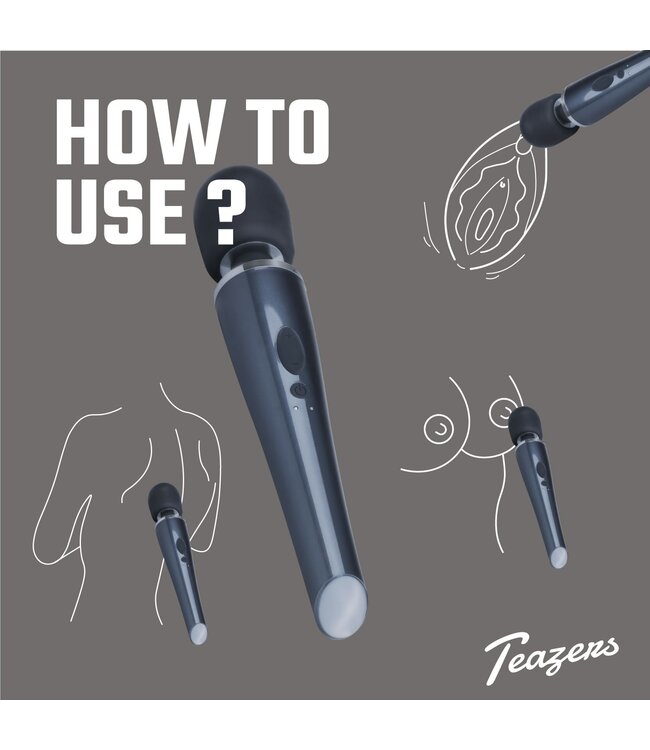 Teazers Teazers – Black Lightning Wand Vibrator – Zwart