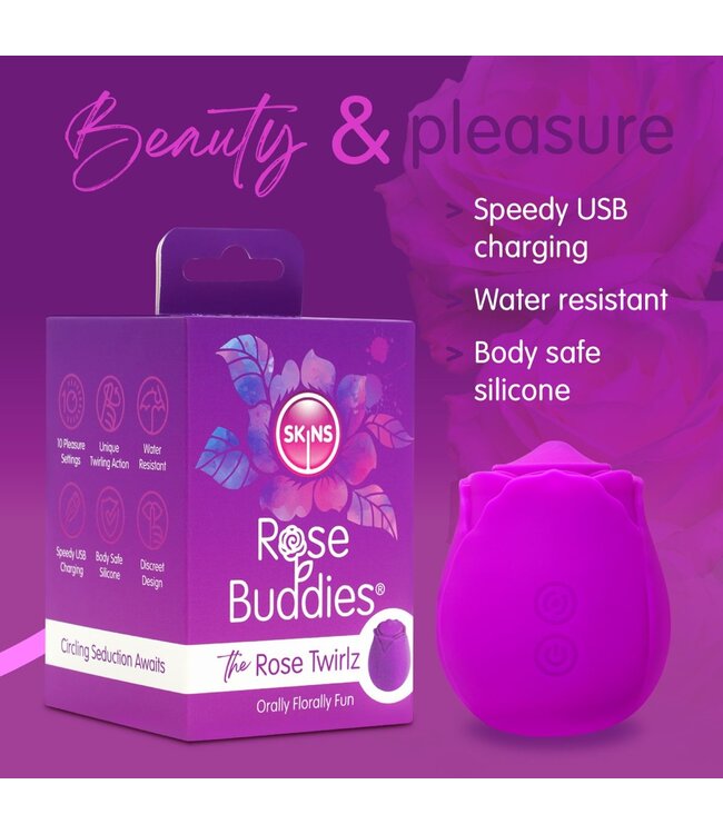 Creative Conceptions Skins Rose Buddies - The Rose Twirlz Vibrator