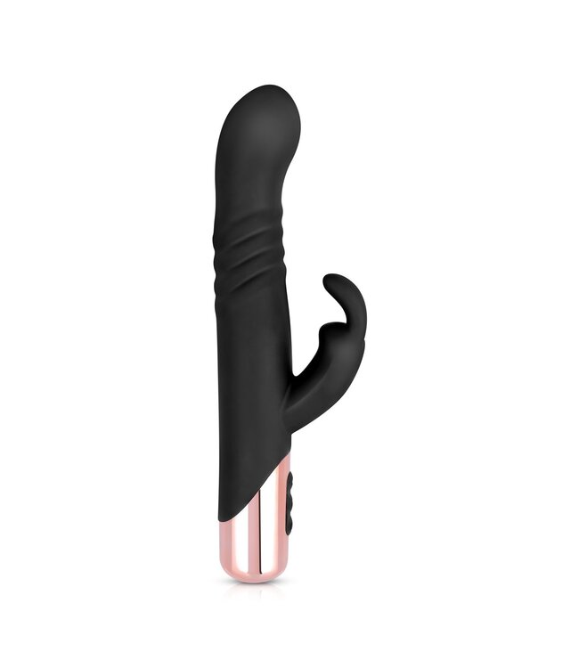 Rosy Gold Rosy Gold - Rabbit Vibrator Met Stootfunctie - Zwart