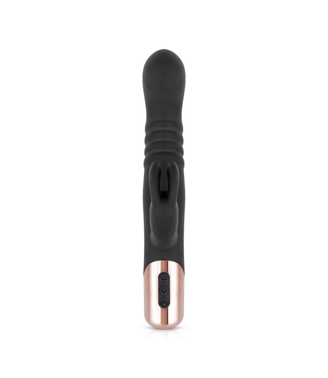 Rosy Gold Rosy Gold - Rabbit Vibrator Met Stootfunctie - Zwart