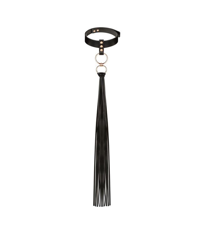 Rosy Gold Rosy Gold - Halsband met Flogger - Zwart