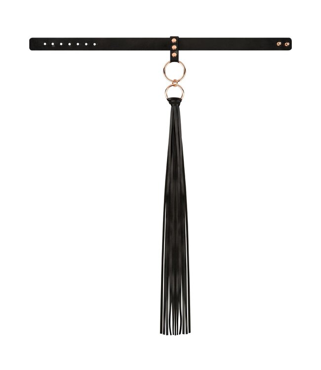 Rosy Gold Rosy Gold - Halsband met Flogger - Zwart