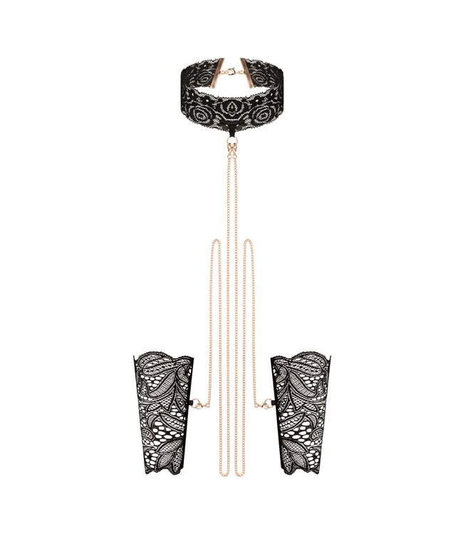 Rosy Gold Rosy Gold - Kant Manchetten en Kraag - Zwart