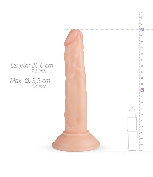 Real Fantasy Blane Realistische Dildo Met Zuignap - 20 cm