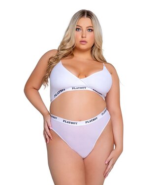 Playboy Lingerie Playboy Lifestyle - 2-Delige Lingerie Set Curvy - Wit