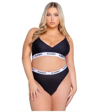 Playboy Lingerie Playboy Lingerie - Lifestyle 2-Delige Set Curvy - Zwart
