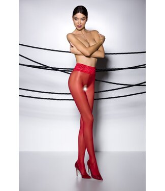 Passion Passion - Tiopen 008 Panty Met Open Kruisje - Rood