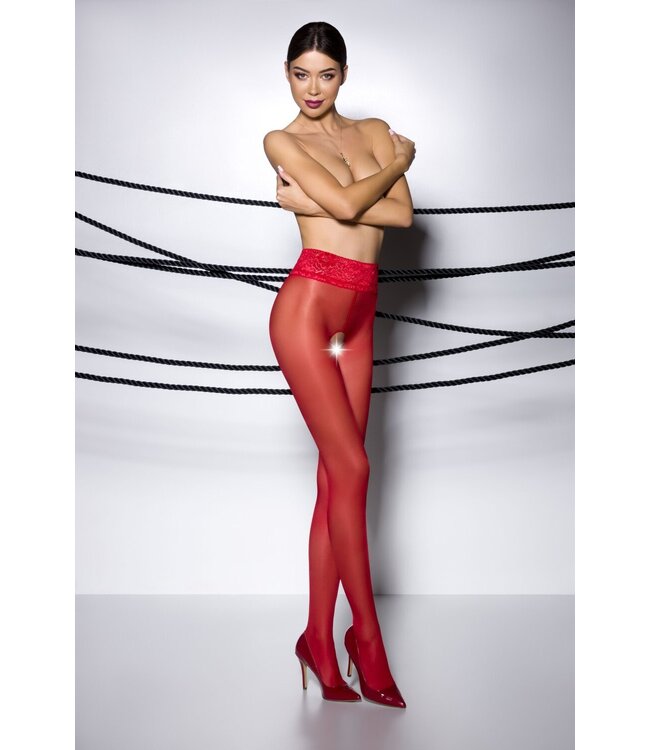Passion Passion - Tiopen 008 Panty Met Open Kruisje - Rood