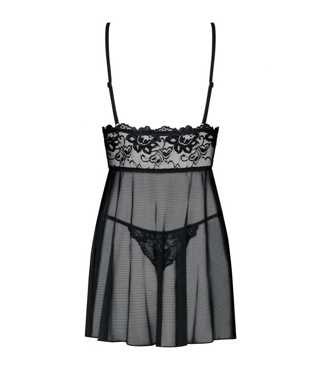 Obsessive Obsessive - Idillia Babydoll en String - Zwart
