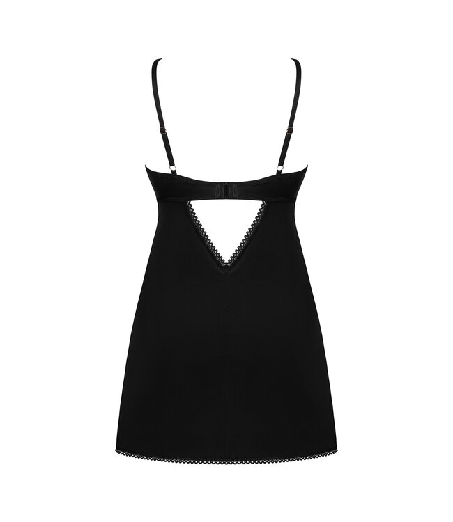 Obsessive Obsessive - Rosenty Babydoll & String - Zwart/Paars