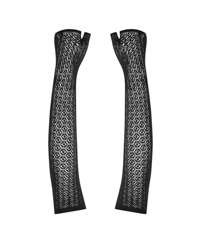 Obsessive Obsessive - A772 Kanten Handschoenen - Zwart