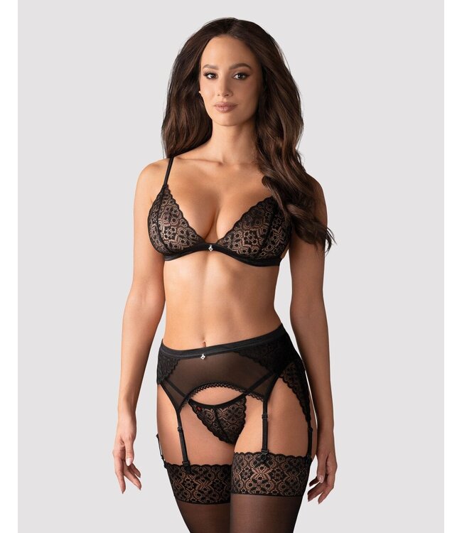 Obsessive Obsessive - 3-delige Bh-set Shibu - zwart