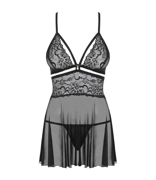 Obsessive Obsessive - Babydoll Setje - Zwart