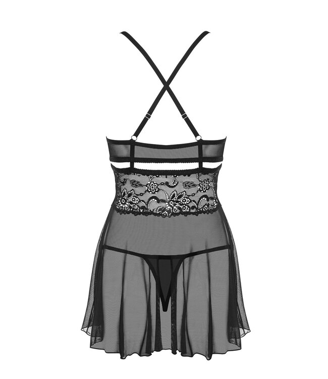 Obsessive Obsessive - Babydoll Setje - Zwart